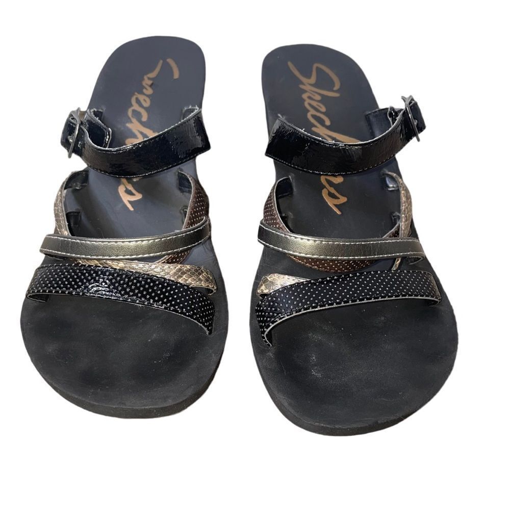 Skechers Multi Pattern Wedge Sandals Memory Foam … - image 2